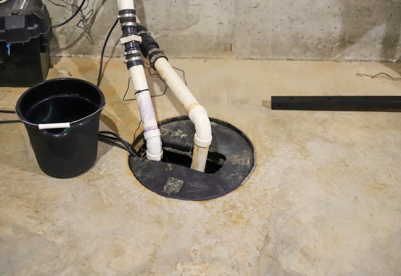 Basement Sump Pump with Battery Backup System Installed in Gaithersburg, MD