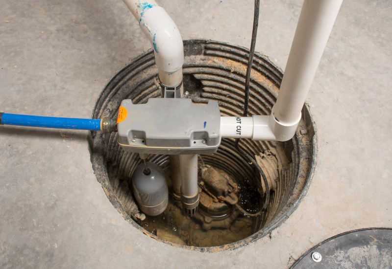 Sump Pump Backup System in a Basement in Gaithersburg, MD